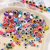 Contas de olho de resina coloridas, contas listradas de olho grego, contas soltas para pulseiras e acessórios de miçangas feitos à mão DIY