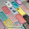 Nuevo producto que se transforma instantáneamente en una funda con ventana grande de borde ondulado, adecuada para la funda del teléfono Apple 18 17Pro, funda dos en uno de color contrastante con tacto de piel 16