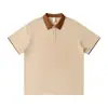 40 Unidades 220g Color-Blocked Manga Raglan Tendência Casual Simples Camisa Polo Manga Curta Gola Reversível Versátil Confortável Estilo Unissex