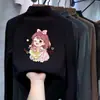 Camada base feminina de fleece com gola alta parcial, nova camiseta casual de manga longa outono/inverno 2026, para crianças de tamanho médio e grande