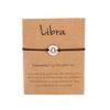 Pulseira de Constelação Nova Brilhante Transfronteiriça Europeia e Americana Pulseira com Logo das 12 Constelações Pingente Redondo Pulseira de Joias para Melhor Amiga para Mulheres