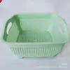 Cesta de Almacenamiento Rectangular para Lavar Verduras y Escurrir Frutas, Colador de Plástico para Barbacoa y Olla Caliente Picante, Cesta de Almacenamiento al por Mayor