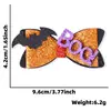 Pasador de Halloween Moño Brillante Pinza de Pato Decoraciones para Fiesta Festiva Cuerno Araña Sombrero de Bruja Accesorio para el Cabello