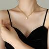 Novo estilo francês não-fading ins Freshwater Pearl Pingente Colar de camada dupla All-match Mulheres Cross-border E-Commerce Atacado Non-fading