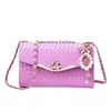 Venta Directa de Fábrica Bolsos para Mujer 2026 Nuevo Modelo Bolso Pequeño Cuadrado de Hombro Cruzado Moda Versátil Cadena Tejida Cuero Brillante Bolso para Mujer