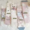 Meias Grossas de Veludo Quentes para Outono e Inverno Meia-Calça Desenho Animado Fofo Meias Grossas de Pelúcia Branca de Inverno Meias de Dormir Femininas Atacado