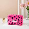 C Neceser Octogonal de Felpa de Leopardo Caliente Transfronterizo Bolsa de Almacenamiento para Cuidado de la Piel de Viaje Bolsa de Almacenamiento para Cosméticos de Viaje