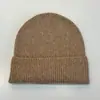 Gorro de punto esponjoso de color liso sin costuras para exteriores, protección contra el frío, gorro de lana, cálido, cortavientos, protección para las orejas, gorro unisex para el frío