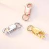 Hebilla de conector de collar de plata esterlina S925, hebilla de langosta, hebilla de conexión de pulsera, hebilla de resorte, hebilla de oro de 18 quilates, accesorios al por mayor
