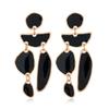 Pendientes geométricos con forma de gota de aceite exagerada y creativa de moda europea y americana, pendientes de colores irregulares, pendientes directos de fábrica
