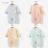 Macacão de Bebê Outono e Inverno Recém-nascido Fino Acolchoado Espessado Masculino e Feminino Roupas Quentes Conjunto Roupas de Passeio Roupas de Inverno para Bebê