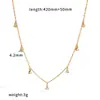 Colar Série Strass Aço Inoxidável Luxo Leve High-End Corrente para Suéter em Y Aço Titânio Zircônio Cor Fixa