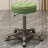 Taburete de belleza con ruedas, taburete de silla de salón de belleza para técnico de uñas, silla de trabajo grande con ruedas de altura ajustable retráctil
