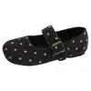 Zapatos Mary Jane de lunares retro de moda para mujer, colección otoño 2026, de suela blanda, antideslizantes, planos, de una sola correa, zapatos casuales para mujer