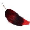 Colgante de pelo de zorro de 30 cm para Halloween, cola de zorro azul plateada, accesorio de piel auténtica, colgante para bolso de mujer