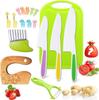 Cuchillo de plástico para niños, cuchillo de fruta, traje de jardín de infantes, educación temprana, no daña la mano, corta verduras, corta pasteles, traje de cuchillo de juguete