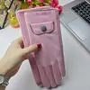 Guantes de invierno para mujer con forro polar, engrosados, a prueba de frío, cálidos, cortavientos, para exteriores, equitación, conducción, tacto de terciopelo, algodón, venta al por mayor