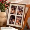 Combinação criativa moldura de foto pequena mesa de decoração impressão e lavagem foto oco casal parede de mesa de madeira pendurado três quatro em um 6 polegadas