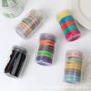 Paquete de 10 Anillos para el Cabello de Nylon de Color Grueso y Audaz Sin Costuras para Niña Anillo de Toalla de Color Caramelo Cuerda para el Cabello Banda de Goma Accesorios para la Cabeza