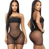 Medias de Seda Sexy de Malla para Mujer de Cuerpo Completo de Una Pieza Perspectiva Calado Entrepierna Abierta Tentación Medias de Seda Estilo Taladro Sexy Medias de Seda Negras