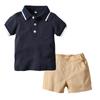 Spot camisa pólo das crianças conjunto de verão de manga curta lapela T-shirt casual shorts de duas peças do bebê roupas infantis lote quente