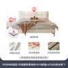 Urso de Inverno Minimalista Italiano Couro Mestre Quarto Cama Dupla Moderna Bordas Simples 1.8 m Couro Bovino de Primeira Camada Cama