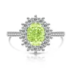 Anillo de Paloma de Huevo de Colores con Flor de Hielo y Piedras Preciosas Caliente en TikTok con Anillo de Diamante de Alto Carbono Brillante Incrustado para Transmisión en Vivo Dropshipping