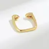 Anillo Minimalista de Plata de Ley 925 con Apertura de Gota de Agua para Mujer, Lujo Accesible Diseño de Nicho, Exquisito Anillo para Dedo Índice, Moderno Elegante