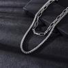 Collar de Doble Capa con Diseño Nicho de Lujo Ligero para Hombre, Sencillo y Versátil, Joyería para Pareja, Cadena para Mujer, Accesorios DIY al por Mayor