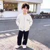 Chaqueta de béisbol para niños 2026 nuevo otoño estilo coreano infantil moderna guapa bordada con letras chaqueta casual top