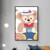 Pintura al óleo digital para colorear DIY cura niños de primaria colorear dibujos animados anime niña oso fresa rellenar pintura