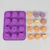 12 Moldes para Pasteles con Forma de Flor, Gelatina Blanca, Capacillos para Muffins de Repostería, Moldes de Silicona para Hornear, Resistentes a Altas Temperaturas, para Uso Doméstico