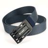 Cinturón táctico de nailon para hombre, con hebilla automática, de lona sencilla, para entrenamiento militar, ligero y de lujo, tejido largo.