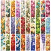Marcadores de Página Qiyu 30 Série Flor de Vitral Transfronteiriça Marcadores de Página para Leitura de Estudantes Cartões Divisores de Livros DIY