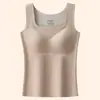 Chaleco térmico para mujer para realzar la belleza en otoño e invierno, con forro polar, acolchado extra y sujetador incorporado, perfecto como capa base