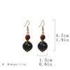 Pendientes Artísticos Retro Asimétricos de Corazón de Joyería Vintage de Segunda Mano Pendientes Trendy Coloridos de Perla de Vidrio Resistentes
