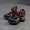 Shanghai Jie Jie 2025 Primavera e Verão Novo Estilo Plataforma com Leves Sapatos Mary Jane Elevados Sandálias Confortáveis Estilo Universitário Sapatos Femininos
