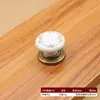 Manija de Cerámica de un Solo Agujero Patrón de Rosa Crackle Dorado y Blanco Estilo Europeo Blanco y Negro Estilo Chino Retro Manija de Tirador para Cajón y Puerta de Gabinete
