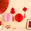 Pelota de Panal de Papel Tridimensional Linterna de Papel Decoración Colgante de Panal Bola de Flor de Papel Decoración de Habitación de Boda Decoración de Boda Arreglo de Habitación de Boda