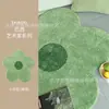 Alfombra de Piso Estilo Coreano Estilo Ins Floral Imitación Cachemir para Hogar Dormitorio Alfombrilla de Mesita de Noche Sala de Estar Alfombra Absorbente de Agua y Resistente a Manchas Alfombrilla Decorativa