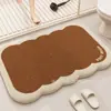 Alfombra de suelo de cachemira sintética con forma de fruta dopamina, bonita alfombra de baño, absorbente de agua, antideslizante, resistente a la suciedad, adecuada para el lado de la cama del dormitorio