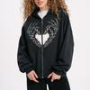 Otoño/Invierno 2024 Transfronterizo Europa y América ins Amor Calavera Estampado Suéter con forro polar Casual talla grande Sudadera con cremallera Mujer