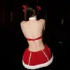 Lencería de Peluche Otoño e Invierno para Nochevieja, Talla Grande Europea m, Atuendo Caliente de Cosplay Navideño de Deseo Puro, Sexy y Apasionado, No Necesita Quitarse