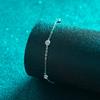 Pulsera brazalete Xindeyi de Plata de Ley S925 con Moissanita tipo Burbuja Sencilla de Lujo Ligero Pequeña para Mujer Versátil En Stock Al por Mayor