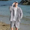 Conjunto de Ropa de Protección Solar de Verano, Transpirable, Ligero, Chaqueta Anti-UV, Shorts, Ropa Reflectante de Protección Solar, Conjunto de Dos Piezas UPF50+