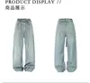 Jeans con Pedrería para Hombre y Mujer, Pantalones Curvos de Hip-Hop a la Moda, Pantalones de Marca Juveniles Rectos Holgados con Caída Totalmente Cubiertos de Pedrería