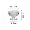Taza Redonda de Cristal para Helado Taza de Postre Simi Dew Taza para Raspado de Hielo Tazón Transparente para Ensalada de Frutas