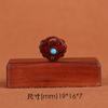 Venta al por mayor de fábrica llavero de sándalo rojo con incrustaciones de turquesa malaquita joyería DIY cadena para teléfono móvil artesanías accesorios de regalo