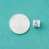 Cuentas Espaciadoras Torcidas Vintage de Plata Pura 999, Accesorios de Semillas de Maracuyá, Cuentas Espaciadoras para Manualidades Hechas a Mano, Accesorios para Pulseras