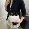 Diseño Nicho Mariposa Amor Flor Bolso Cuadrado Pequeño 2025 Nuevo Bolso de Mano de Cadena Bolso Bandolera Estilo Étnico Bolso de Banquete de Celebridad